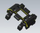 Ascent-18 Brass Center Skid Plate (Black)(1pc)