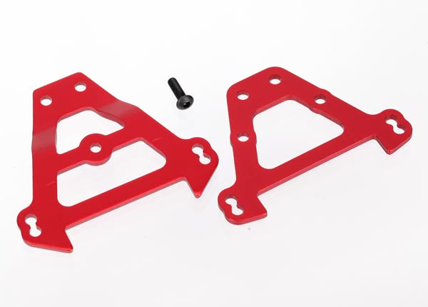 Bulkhead tie bars, front & rear (red-anodized aluminum)
