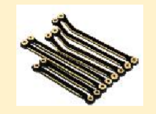 Ascent-18 Black Brass High Clearance Chassis Links Redcat Ascent18