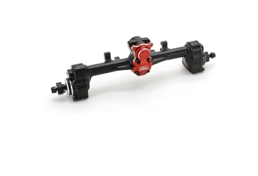 TREAL SCX24 Rear Portal Axles Complete Kit, Aluminum 7075 CNC Machined Axle Housing for Axial 1/24 SCX24