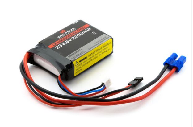 6.6V 2200mAh 2S LiFe Receiver Battery: Universal Receiver, EC3