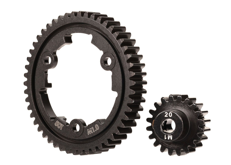 SPUR 50T STEEL PINION 20T 1MP
