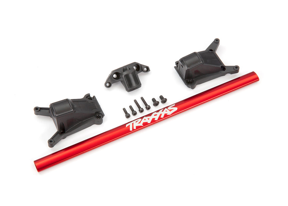 Chassis brace kit, red (fits Rustler® 4X4 or Slash 4X4 models equipped with Low-CG chassis)