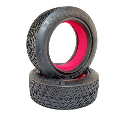 Virtuoso 2.2 Buggy Front Tires / CLAY Compound / With Inserts