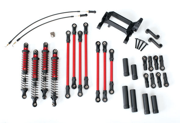 Long Arm Lift Kit, TRX-4®, complete (includes red powder coated links, red-anodized shocks)