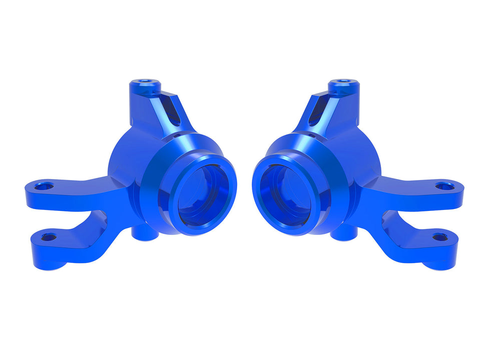 STEERING BLOCKS L&R BLUE ALUM