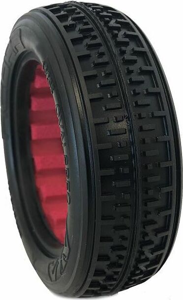 1/10 Rebar Front 2WD Tires, Soft with Red Inserts (2): Buggy