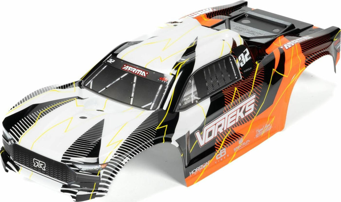 1/10 Clipless Painted Trimmed Body Set with Decals, Orange: VORTEKS 2WD
