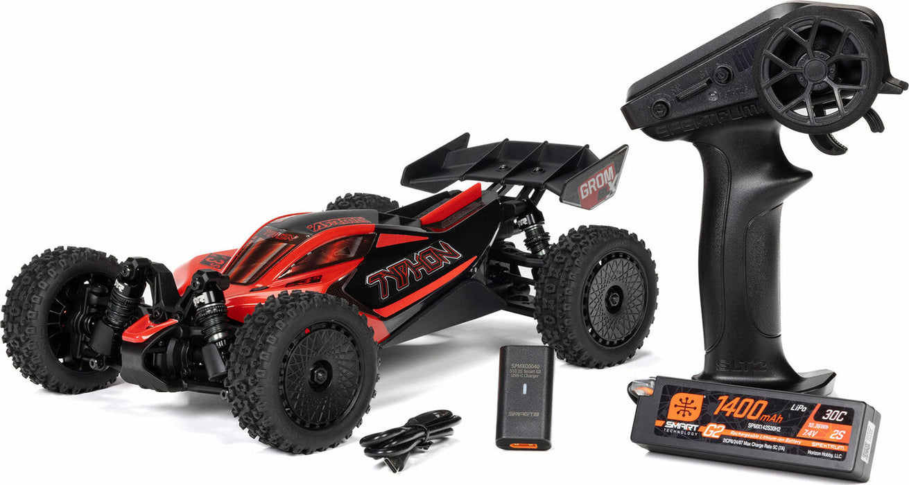 TYPHON GROM 223S BLX Brushless 4X4 Small Scale Buggy RTR with DSC (Battery & Charger included), Red