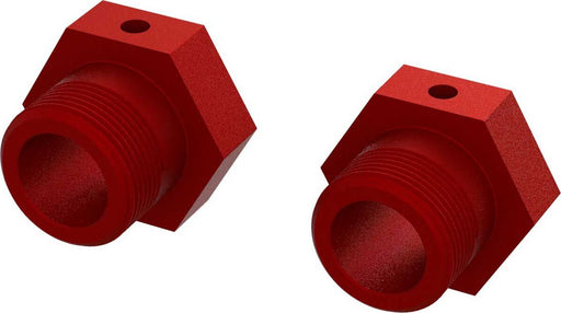 Aluminum Wheel Hex 24mm, Red (2)