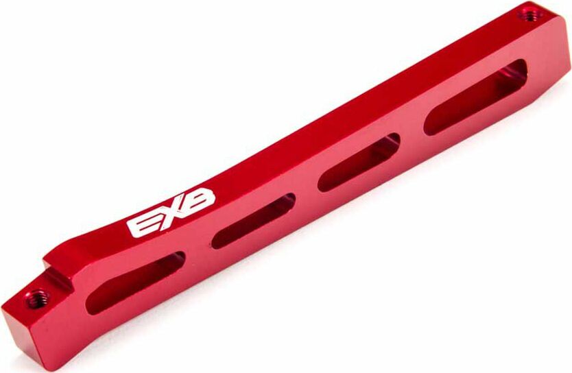 Front Center Aluminum Chassis Brace, 118mm Red: EXB