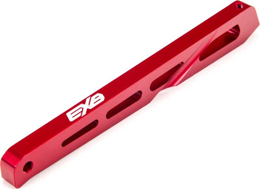 Rear Center Aluminum Chassis Brace, 120mm Red: EXB