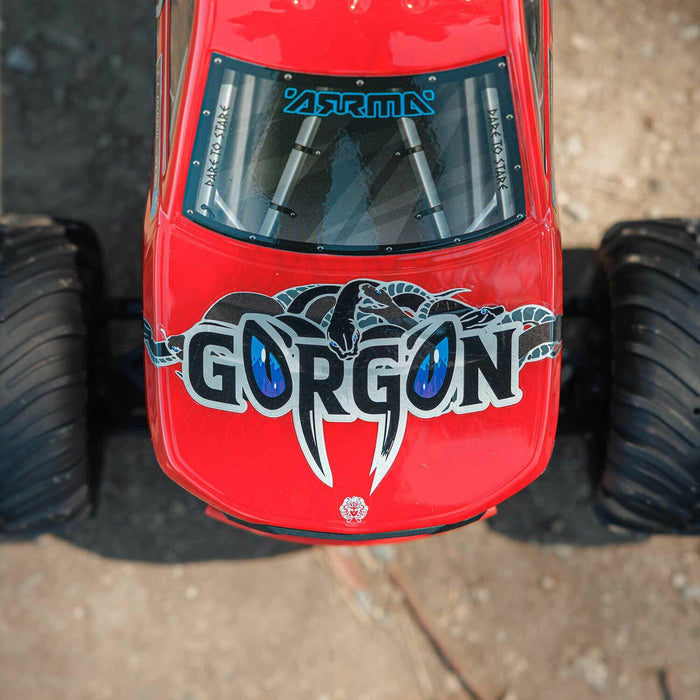 1/10 GORGON 4X2 MEGA 550 Brushed Monster Truck RTR with Battery & Charger, Red