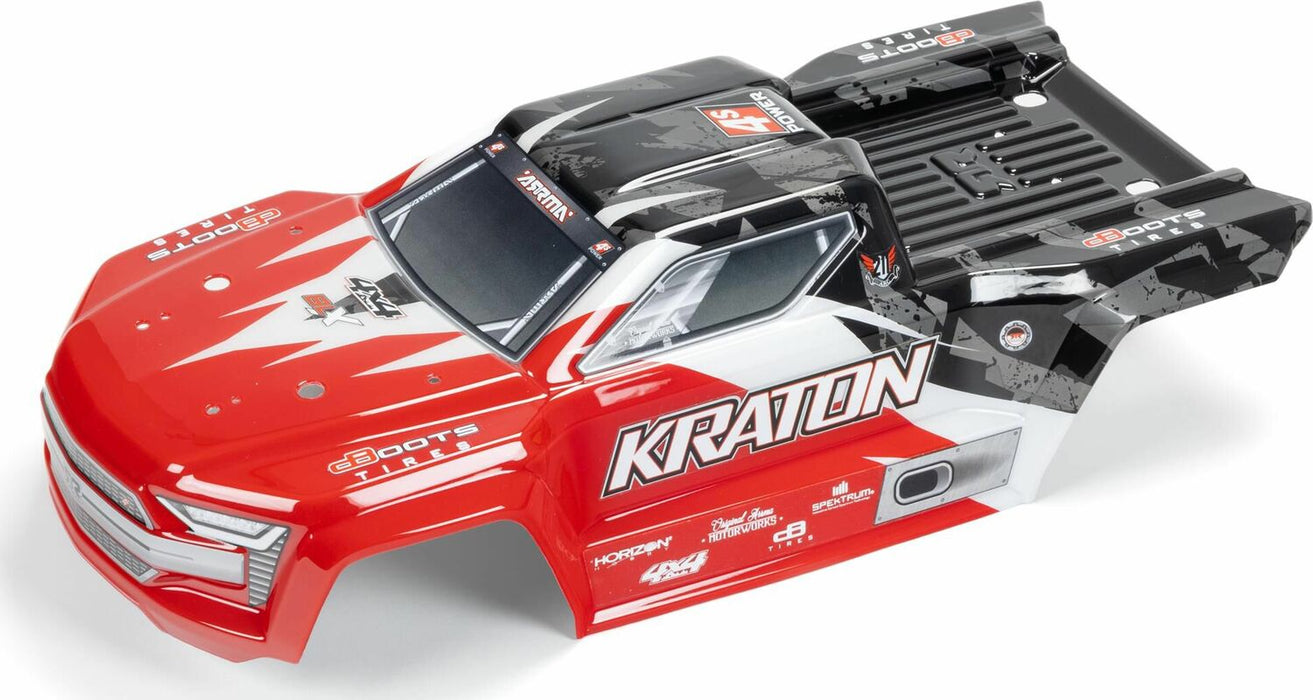 Painted Decaled Trimmed Body, Red/Black: Kraton 4x4
