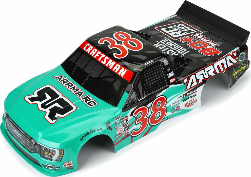 1/7 2023 NASCAR Ford F-150 No.38 Truck LE Body (Teal): Infraction 6S