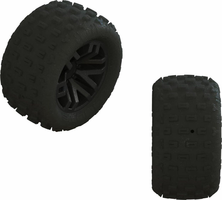 dBoots 'FORTRESS' Tire Set Glued (Black) (2 Pairs)