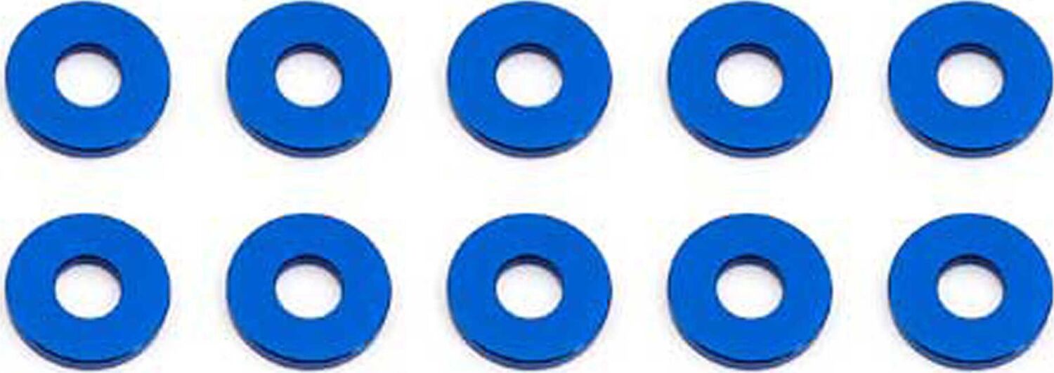 Bulkhead Washers, 7.8x1mm, Blue Aluminum (10)