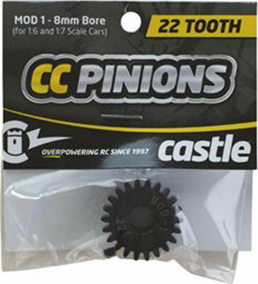 Pinion Gear, 22T MOD 1, 8mm Shaft