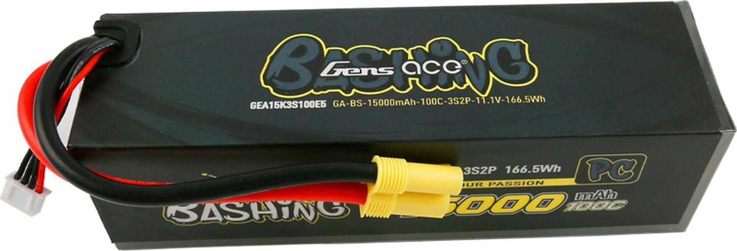 11.1V 15000mAh 3S 100C Bashing Pro LiPo Battery: EC5