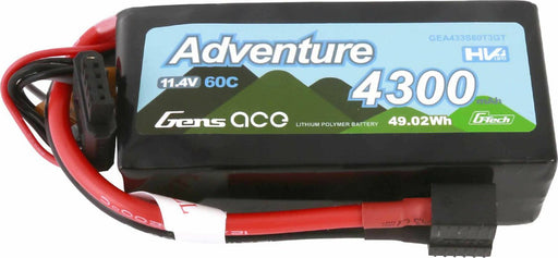 11.4V 4300mAh 3S 60C G-Tech Smart Lipo Battery: Universal