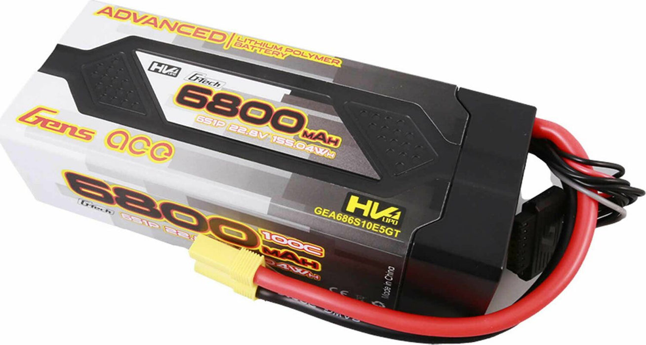 Gens ace G-tech Advanced 6800mAh 22.8 V 100C 6S1P HardCase Lipo Battery Pack 61# with EC5