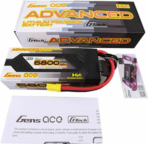 Gens ace G-tech Advanced 6800mAh 22.8 V 100C 6S1P HardCase Lipo Battery Pack 61# with EC5