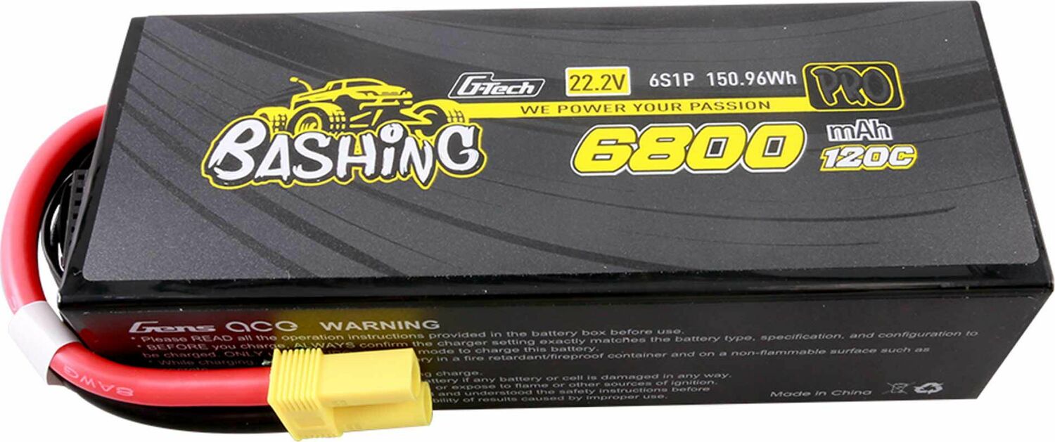 Gens ace G-tech Bashing Series 6800mAh 22.2V 120C 6S1P Lipo Battery Pack with EC5