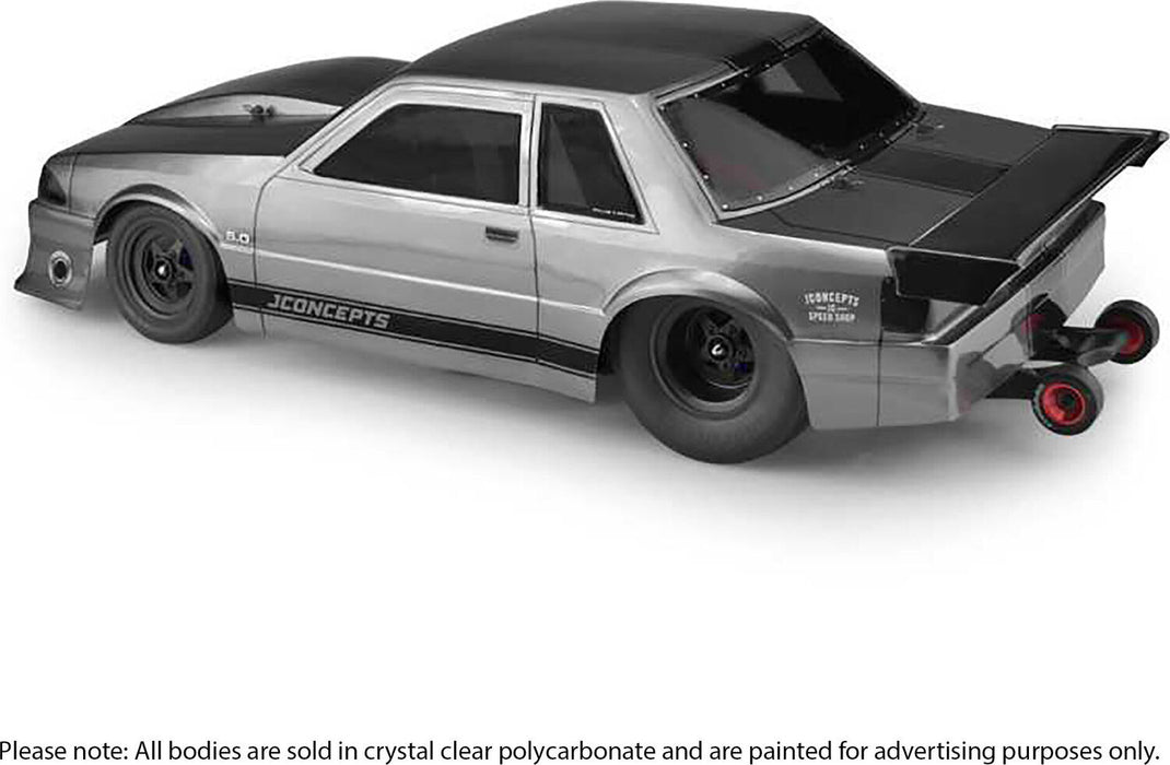 1/10 1991 Ford Mustang Fox Clear Body 10.75 Width, 13" Wheelbase
