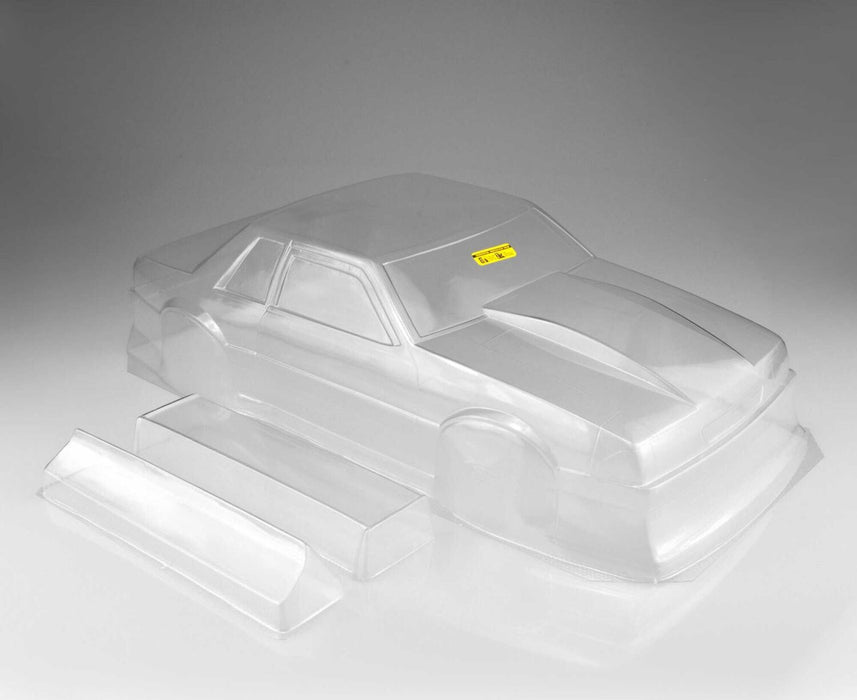 1/10 1991 Ford Mustang Fox Clear Body 10.75 Width, 13" Wheelbase