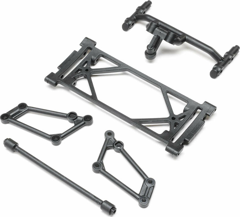 Front Wing Mount Set, Black: 22S Sprint