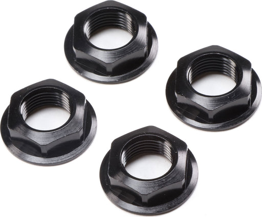 17mm Flanged Wheel Nut Black (4): Super Rock Rey