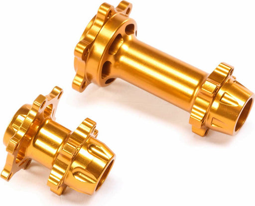 Aluminum Hub Set, Machined, Gold: Promoto-MX
