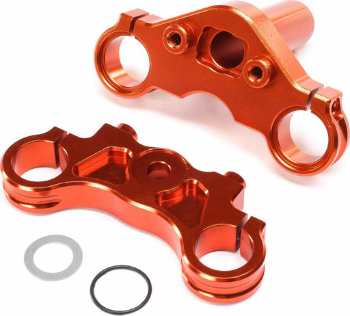 Aluminum Triple Clamp Set, Orange: Promoto-MX