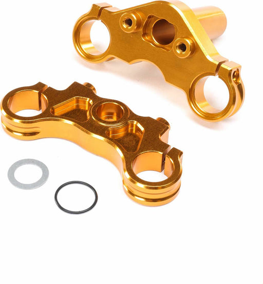 Aluminum Triple Clamp Set, Gold: Promoto-MX