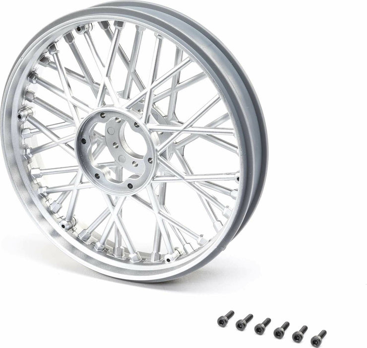 Front Wheel Set, Satin Chrome: Promoto-MX