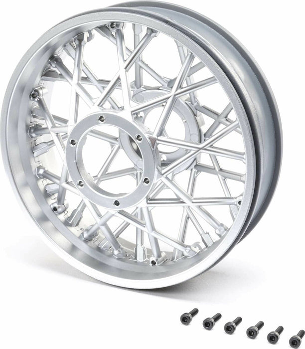 Rear Wheel Set, Satin Chrome: Promoto-MX