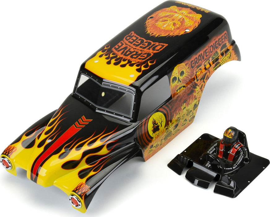 1/10 Grave Digger Fire (Red) Painted Body Set: LMT