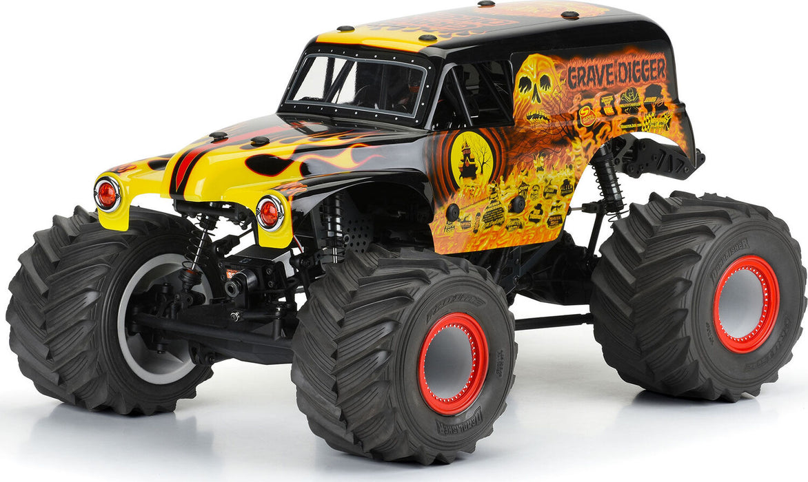 1/10 Grave Digger Fire (Red) Painted Body Set: LMT