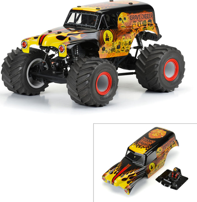 1/10 Grave Digger Fire (Red) Painted Body Set: LMT