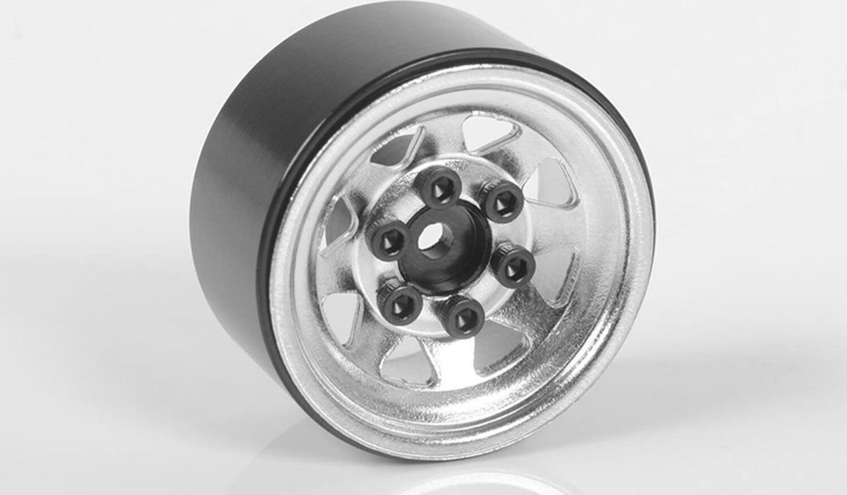Stamped Steel 1.0" Stock Beadlock Wheels, Chrome (4)
