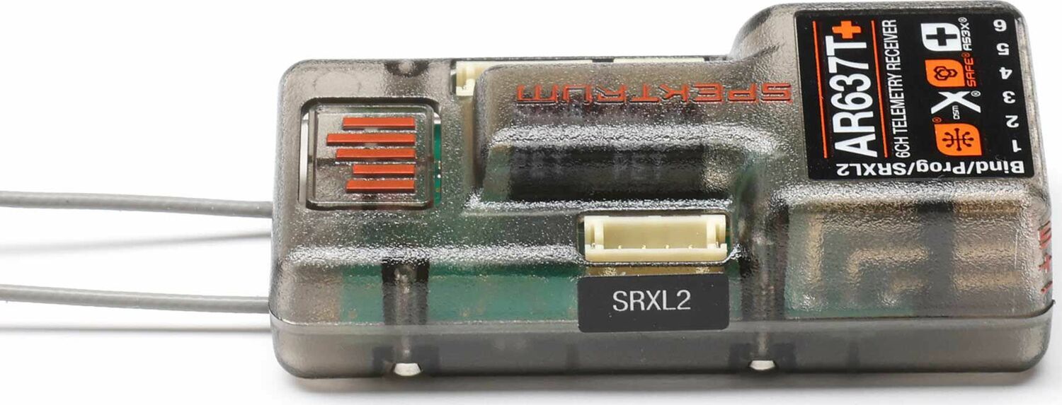 AR637T+ DSMX 6-Channel AS3X+ & SAFE Telemetry Receiver