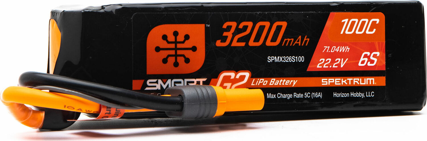 22.2V 3200mAh 6S 100C Smart G2 LiPo Battery: IC5
