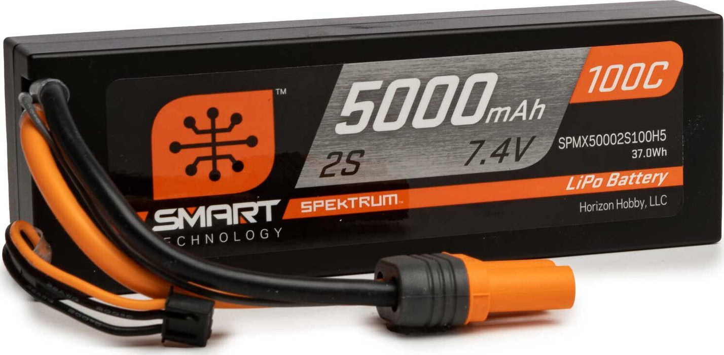 7.4V 5000mAh 2S 100C Smart Hardcase LiPo Battery: IC5