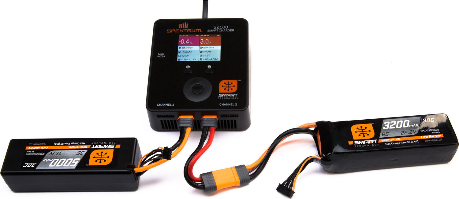 7.4V 5000mAh 2S 30C Smart LiPo Hardcase Battery: IC3