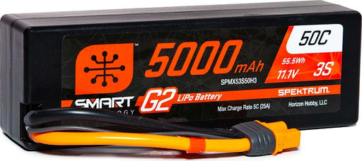 11.1V 5000mAh 3S 50C Smart G2 Hardcase LiPo Battery: IC3