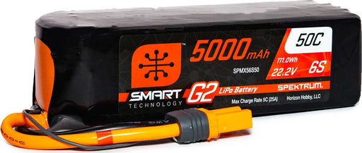 22.2V 5000mAh 6S 50C Smart G2 LiPo Battery: IC5