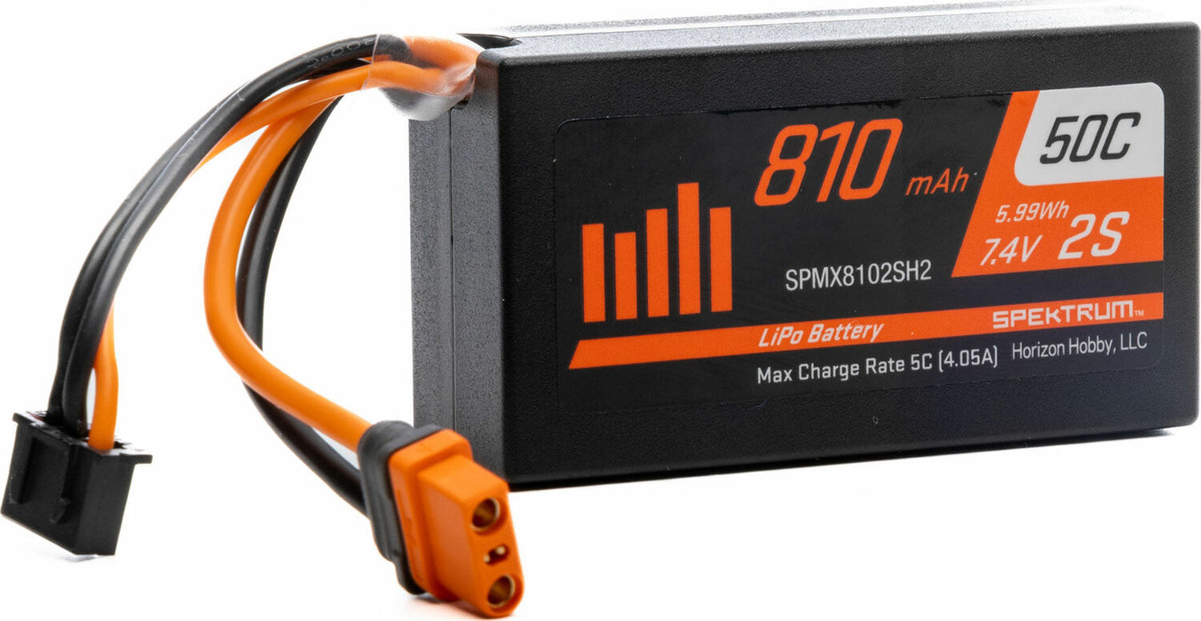 7.4V 810mAh 2S 50C LiPo Battery: IC2