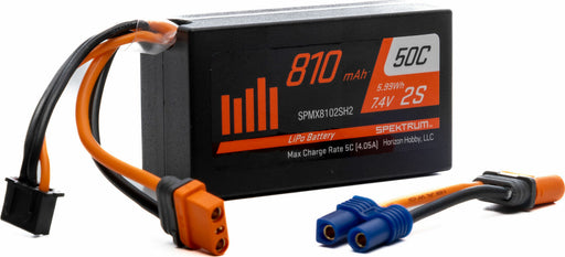 7.4V 810mAh 2S 50C LiPo Battery: IC2