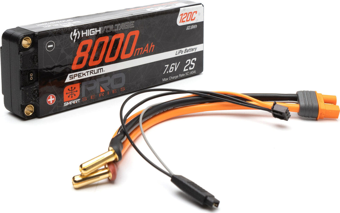 7.6V 8000mAh 2S 120C Smart Pro Race Hardcase LiHV Battery: Tubes, 5mm