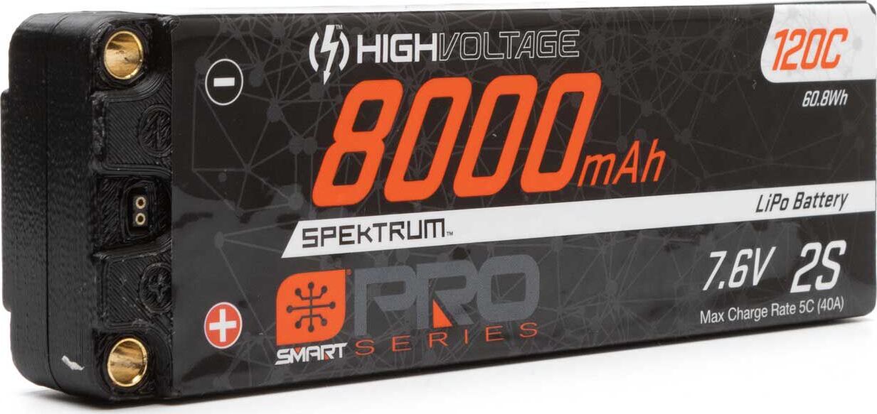 7.6V 8000mAh 2S 120C Smart Pro Race Hardcase LiHV Battery: Tubes, 5mm